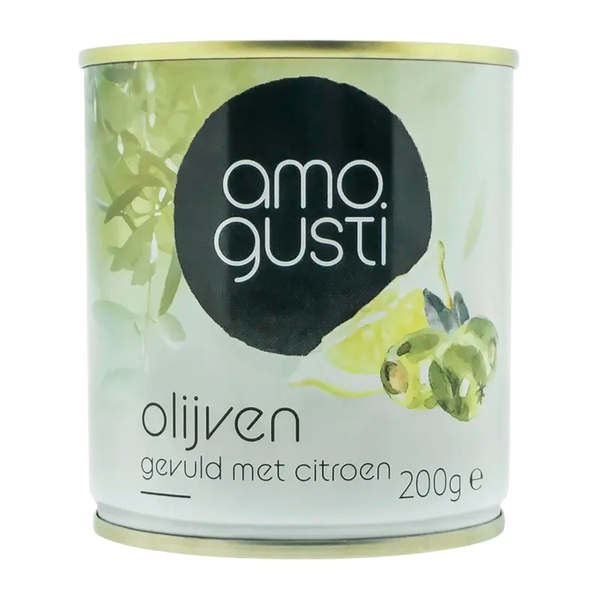 Amogusti Olijven gevuld met citroen