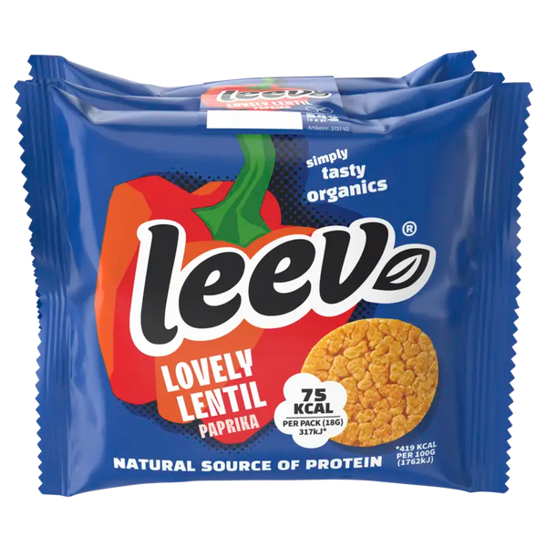 Leev Lentil Wafers Paprika 3-pack