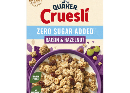 Quaker Raisin hazelnut zero sugar added