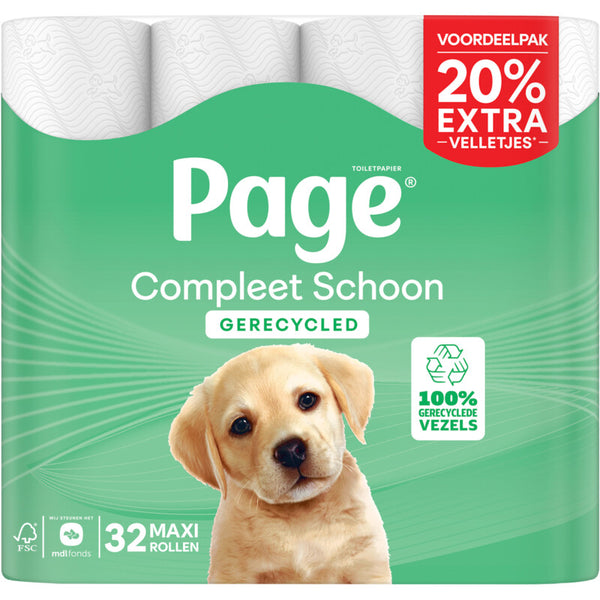 Page Completely Clean recycled toilet paper