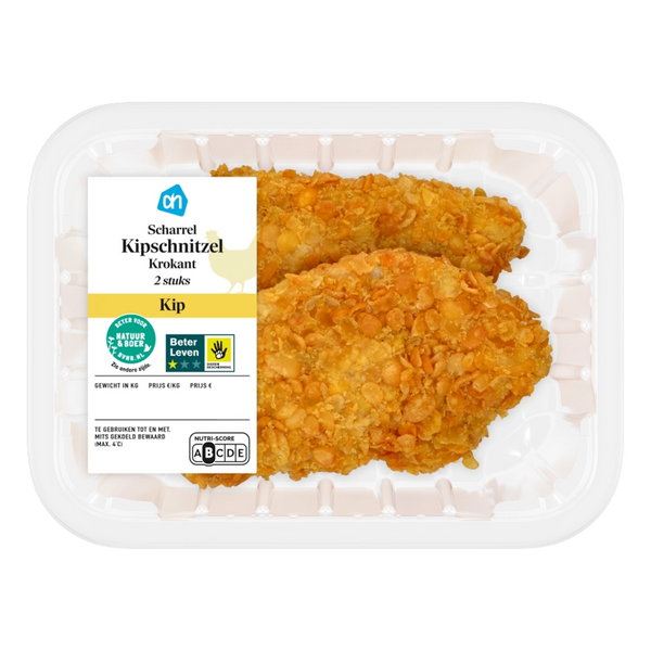 Scharrel krokante kipfiletschnitzel