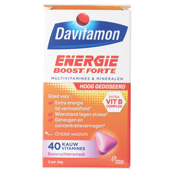 Davitamon Energie boost forte kauwvitamines