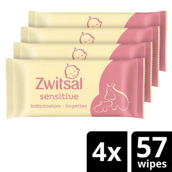 Zwitsal Baby sensitive billendoekjes 4-pack