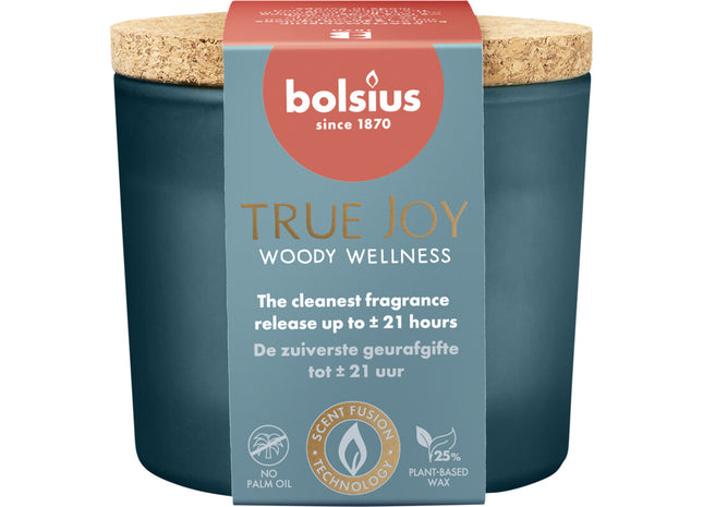 Bolsius Geurglas true joy woody wellness