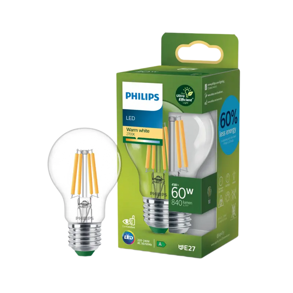 Philips LED bulb standard E27 60W clear