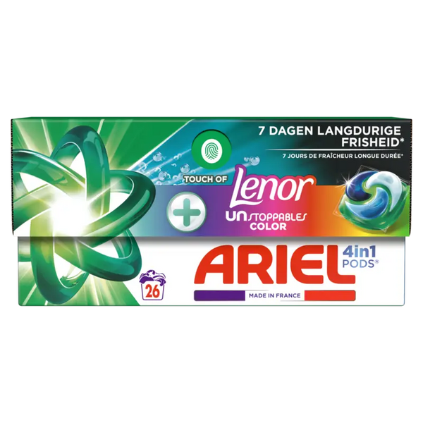 Ariel 4-in-1 pods+ unstoppables wascapsules