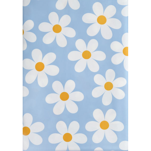 Tafelzeil blauw madelief