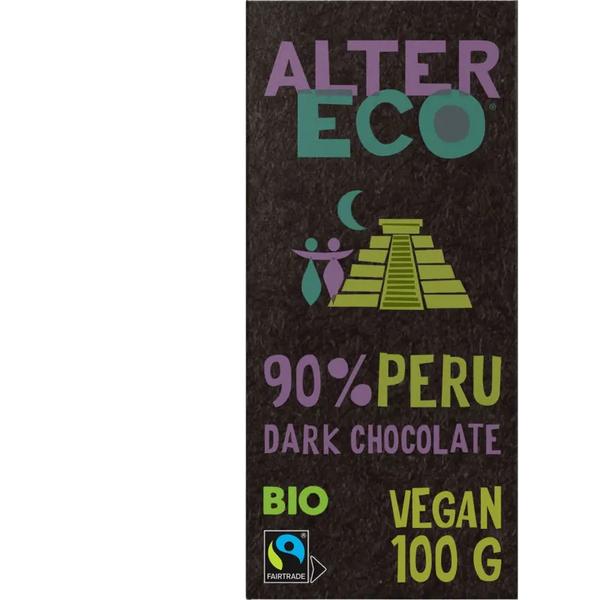 Alter Eco 90% peru dark chocolate vegan