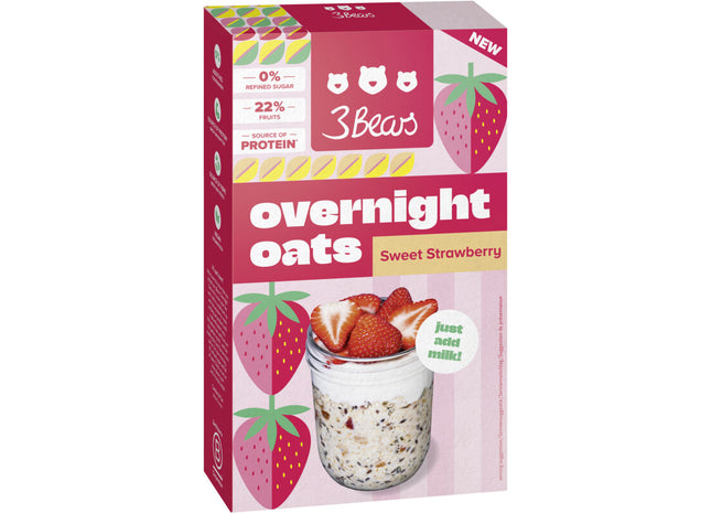 3Bears Overnight oats sweet strawberry
