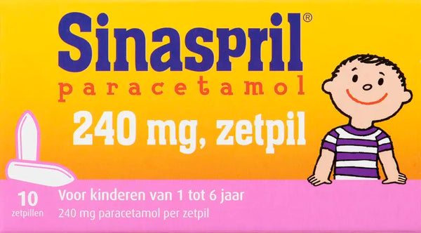 Sinaspril Paracetamol 240mg zetpil voor 1-6 jaar