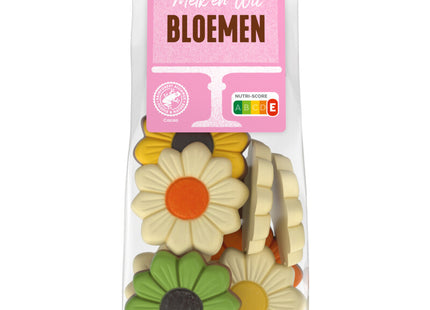 Chocolade bloemen melk en wit