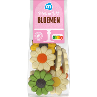 Chocolade bloemen melk en wit