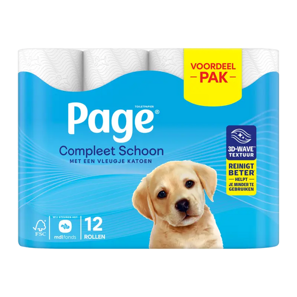 Page Compleet sauberes Toilettenpapier Vorteilspackung