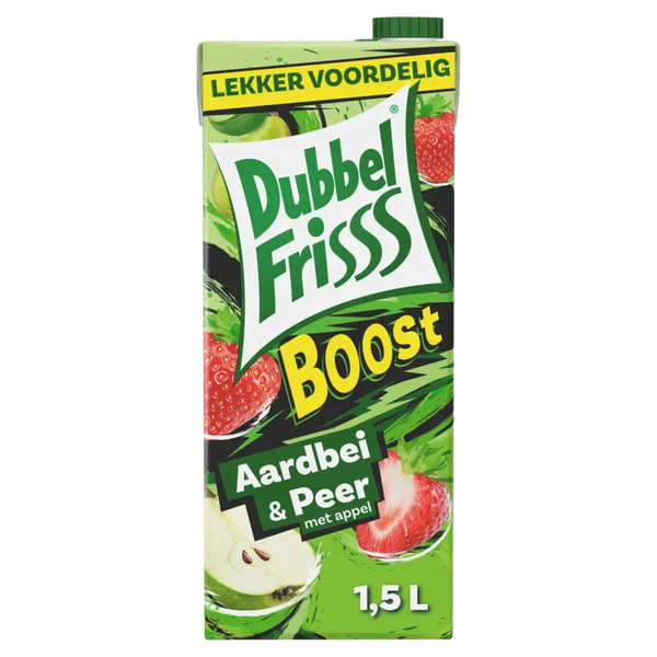 DubbelFrisss Boost aardbei & peer met appel