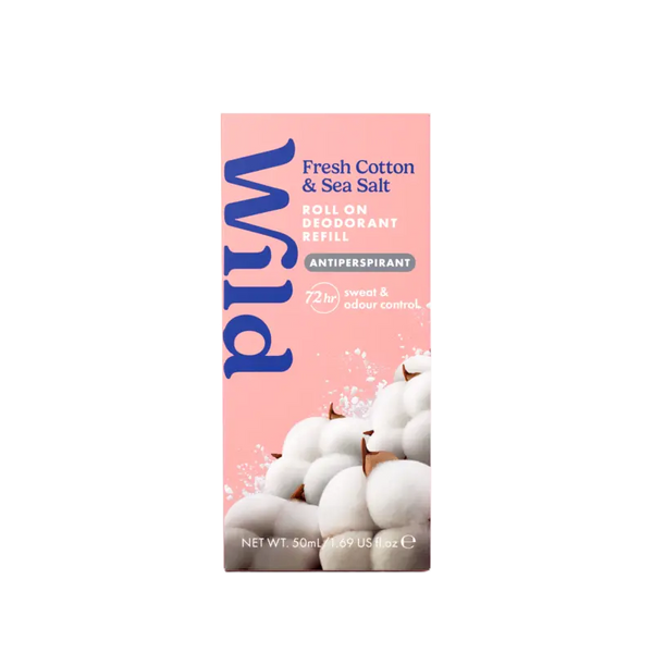 Wild Fresh cotton & sea salt roll on refill