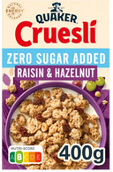 Quaker Raisin Hazelnut No Sugar Added