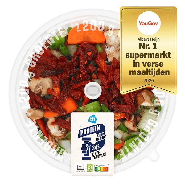 Steamed meal beef teriyaki