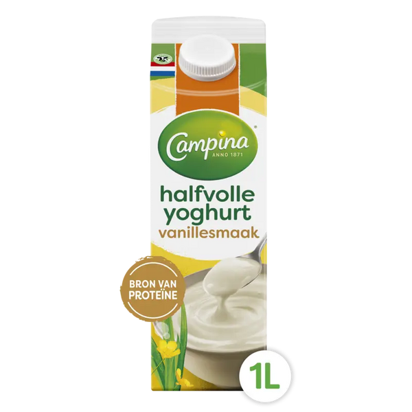 Campina Halfvolle yoghurt vanillesmaak