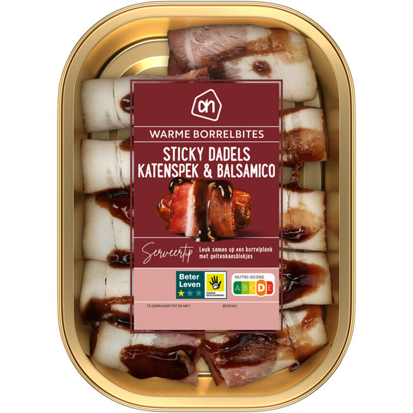 Sticky dadels katenspek & balsamico