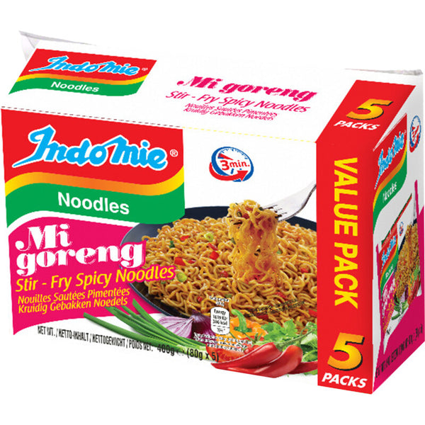 Indo mie Noodles mi goreng hot & spicy 5-pack
