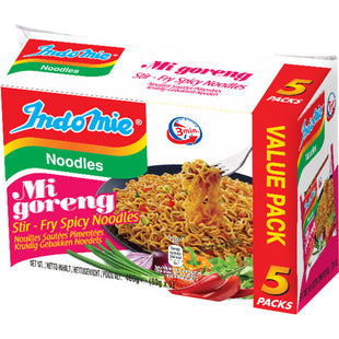 Indo mie Noodles mi goreng hot & spicy 5-pack