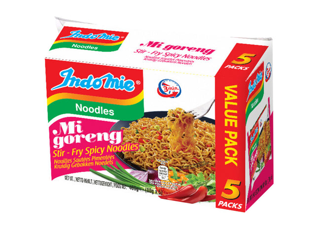 Indo mie Noodles mi goreng hot & spicy 5-pack