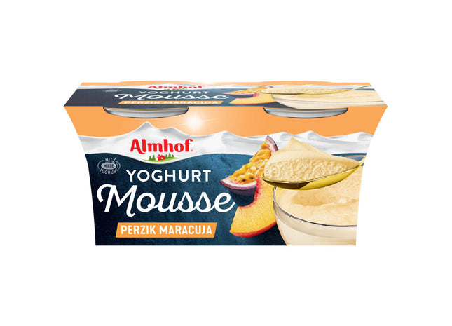 Almhof Yoghurt mousse perzik maracuja