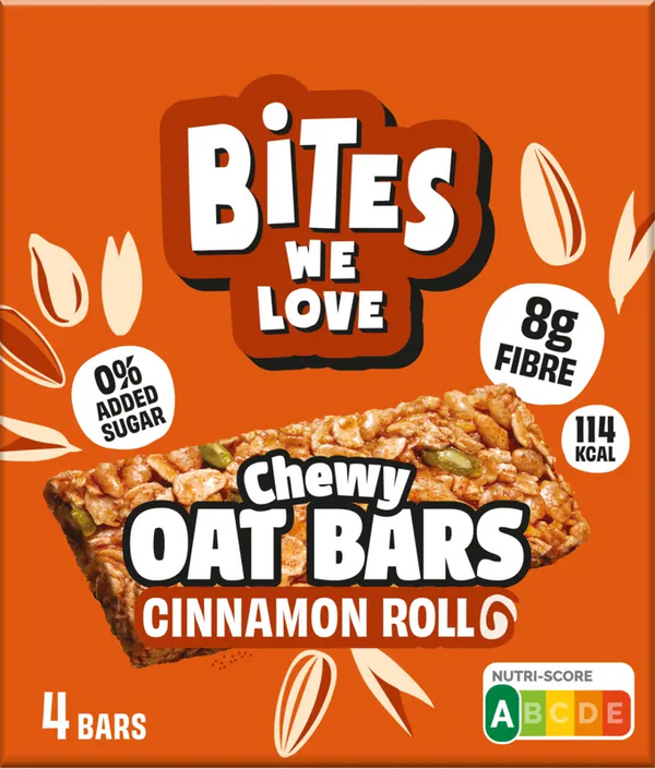 BitesWeLove Chewy cinnamon roll oat bars