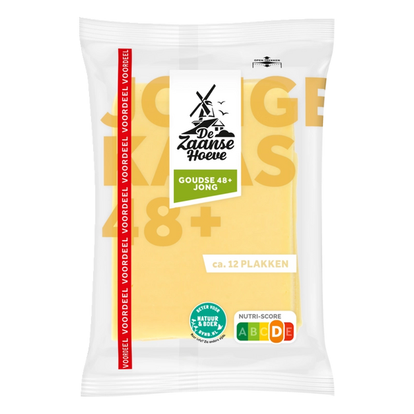 The Zaanse Farm Gouda young 48+ slices value pack