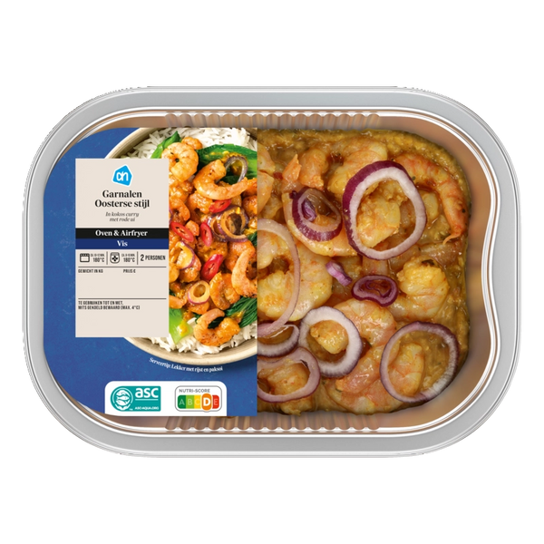 Ofengericht Garnelen in Curry-Kokos-Sauce