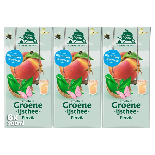 Van de Boom Troebele groene ijsthee perzik