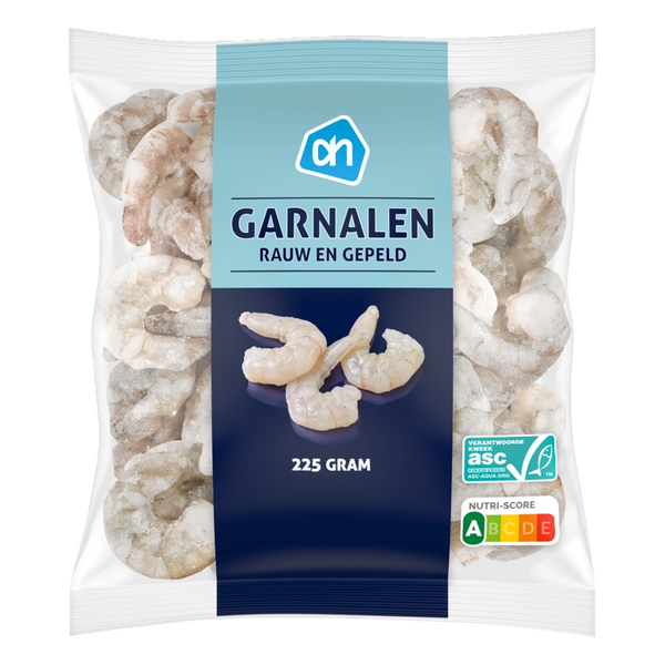 Garnalen rauw en gepeld