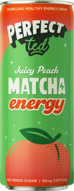 Perfect Ted Matcha energy juicy peach