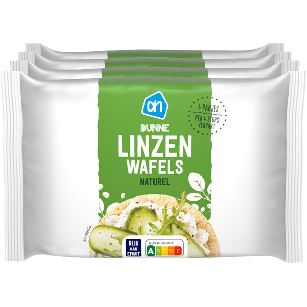 Dunne linzenwafels naturel 4-pack