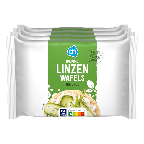 Thin natural lentil waffles 4-pack