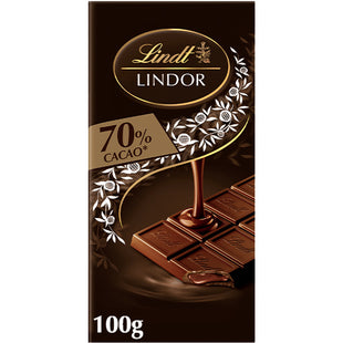 Lindt Lindor Riegel 70 % dunkle Schokolade