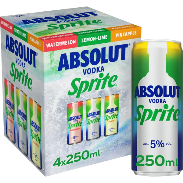 Absolut Vodka Sprite 4-pack