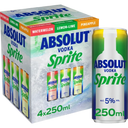 Absolut Vodka Sprite 4-pack