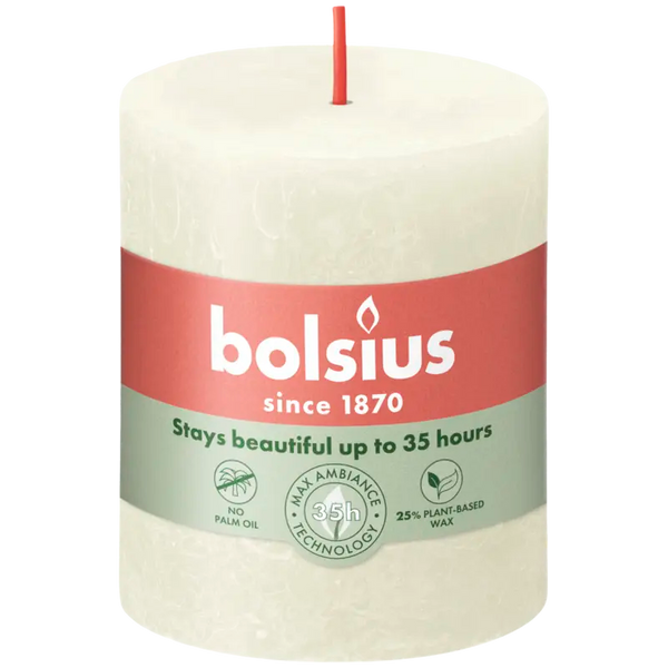 Bolsius Rustikale Kerze Elfenbein 8cm