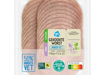 Gekookte worst minder vet