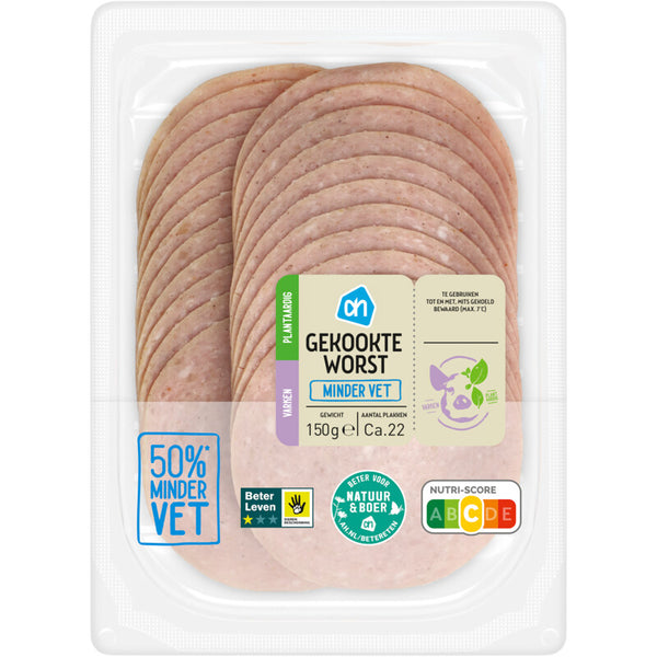 Gekookte worst minder vet