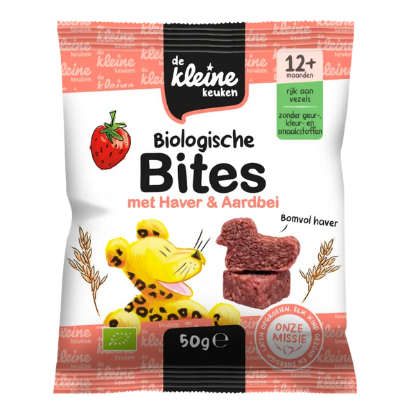 De Kleine Keuken Bio-Bites Hafer & Erdbeere 12M+