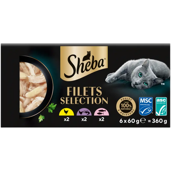 Sheba Filets Selection Chicken, Tuna, Salmon