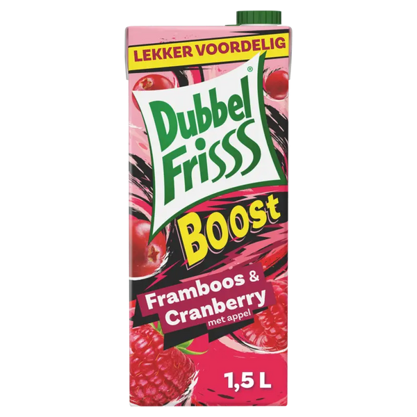 DubbelFrisss Boost framboos & cranberry