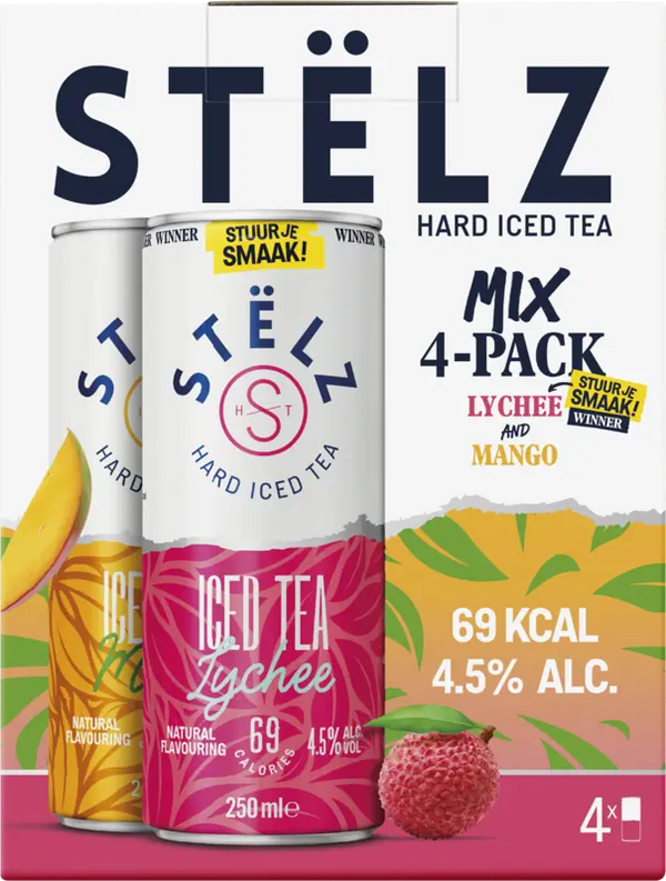 Stëlz Hard Iced Tea Mango Lemon 4er-Pack