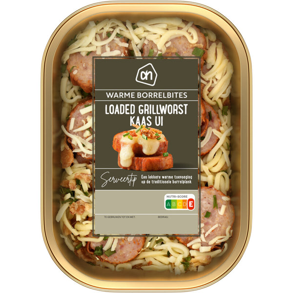 Loaded grillworst kaas ui