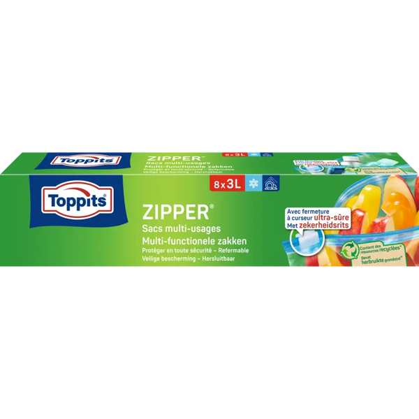 Toppits Zipper multi-purpose bags 3 liters