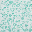 Servet lila figuurtjes 33x33cm