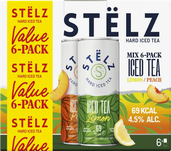 Stëlz Hard Iced Tea Lemon Peach 6er-Pack