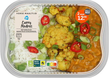 Verse maaltijd curry madras